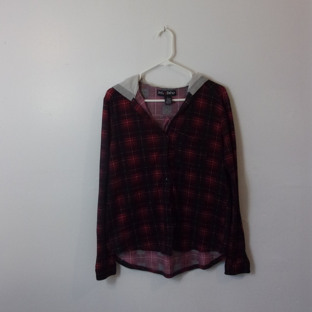 Polly & Esther Large  Hooded Long Sleeve Shirt